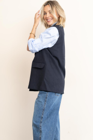 by-bar :  Pinstripe waistcoat Nes | blue - img9