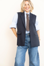 by-bar :  Pinstripe waistcoat Nes | blue - img10