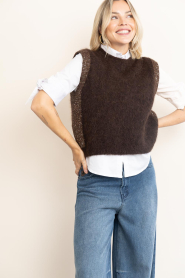 by-bar |  Wool sweater with lurex Noby | brown | Picture 6