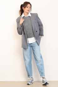 by-bar :  Wool sweater with lurex Noby | grey - img4