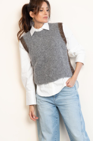 by-bar :  Wool sweater with lurex Noby | grey - img5