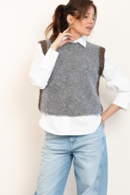 by-bar :  Wool sweater with lurex Noby | grey - img2