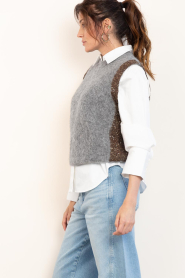 by-bar :  Wool sweater with lurex Noby | grey - img6