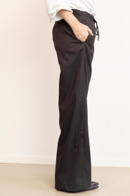 by-bar :  Wide leg pinstripe pants Pelle | brown - img5