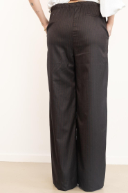 by-bar :  Wide leg pinstripe pants Pelle | brown - img6