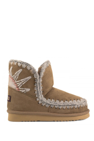 MOU |  Suede boots with embroidery Sun | bruin | Picture 1