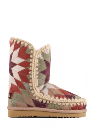 MOU |  Quilted boots with patch work Eskimo | burgundy mix | Picture 1