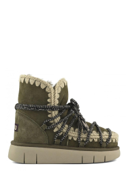 MOU |  Suède lace boots Bounce | green | Picture 1