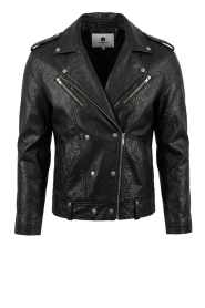 Alter Ego |  Oversized leather biker jacket Carmel | black | Picture 1