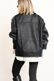 Alter Ego |  Oversized leather biker jacket Carmel | black | Picture 7