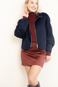 Alter Ego |  Double face wool jacket Gianna | blue | Picture 7