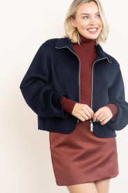 Alter Ego |  Double face wool jacket Gianna | blue | Picture 9