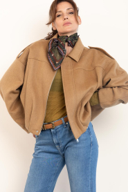 Alter Ego |  Double face wool bomber Meghan | tabacco | Picture 2