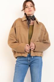 Alter Ego |  Double face wool bomber Meghan | tabacco | Picture 7