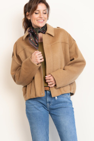 Alter Ego |  Double face wool bomber Meghan | tabacco | Picture 8