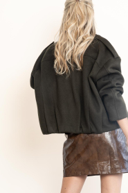 Alter Ego |  Double face wool bomber Meghan | dark green | Picture 8
