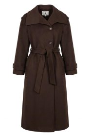 Alter Ego |  Wool coat with belt Cara | brown | Picture 1