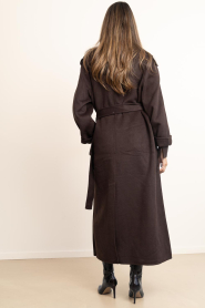 Alter Ego |  Wool coat with belt Cara | brown | Picture 7
