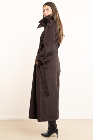 Alter Ego |  Wool coat with belt Cara | brown | Picture 8