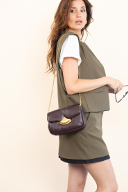 Sessun |  Leather shoulder bag Diviluz | plum | Picture 3