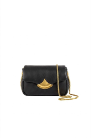 Sessun |  Quilted leather crossbody bag Diviluz Puffy | black | Picture 1