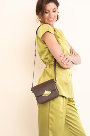 Sessun |  Leather print bag Mimo | brown | Picture 3