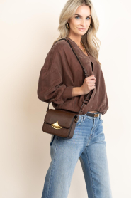 Sessun |  Leather printed bag Mimo | brown | Picture 2