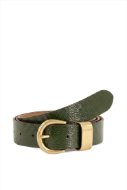 Sessun |  Leather belt Miloa | green