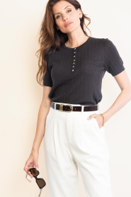 Sessun |  Leather belt Miloa | brown | Picture 3