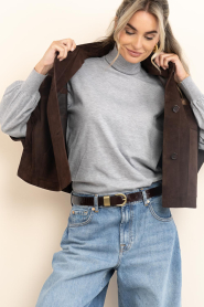 Sessun :  Leather belt Miloa | brown - img5
