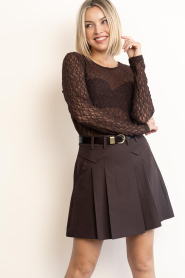 Sessun :  Leather belt Miloa | brown - img4