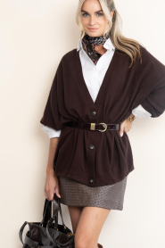 Sessun :  Leather belt Miloa | brown - img2