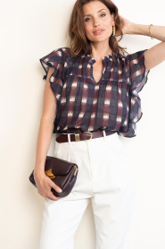 Sessun |  Leather belt Miloa | burgundy | Picture 3