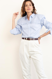 Sessun |  Leather belt Miloa | burgundy | Picture 4