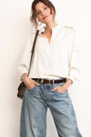 Sessun |  Leather belt Miloa | black | Picture 2