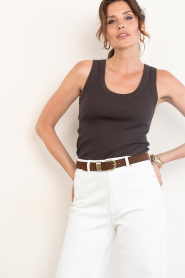 Sessun |  Suede belt Miloa | camel  | Picture 2