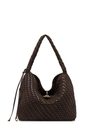 Gianni Chiarini |  Braided leather suède bag Aurelie | brown | Picture 1