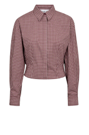 Haute L'Amitié |  Checkered blouse Musa | burgundy | Picture 1
