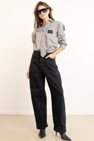 Haute L'Amitié :  Checkered blouse Chess | beige - img3