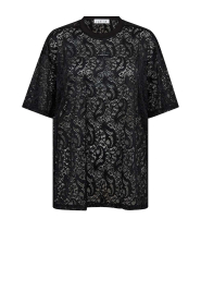 Haute L'Amitié |  Lace boxy t-shirt Summer | black | Picture 1