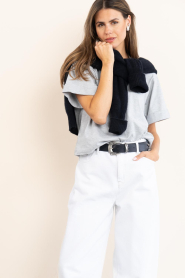 Haute L'Amitié :  Basic T-shirt Crew | grey - img4