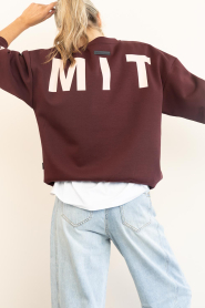 Haute L'Amitié :  Sweater with logo Maxi | burgundy - img9
