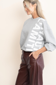 Haute L'Amitié :  Sweater with logo Maxi | grey - img5