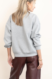 Haute L'Amitié :  Sweater with logo Maxi | grey - img6