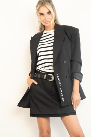 Haute L'Amitié :  Tailored mini skirt Premiere | black - img2