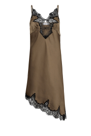 Haute L'Amitié |  Satin dress with lace details Vivian | green | Picture 1