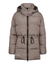Haute L'Amitié |  Checked puffer jacket Climb | brown