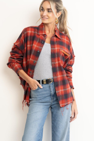 Janice |  Checkered blouse Darter | red | Picture 4