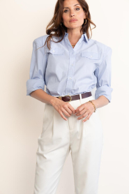 Janice |  Fitted blouse Rix | blue | Picture 4