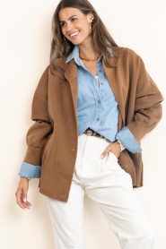 Janice |  Wool cashmere jacket Seth | camel | Picture 5